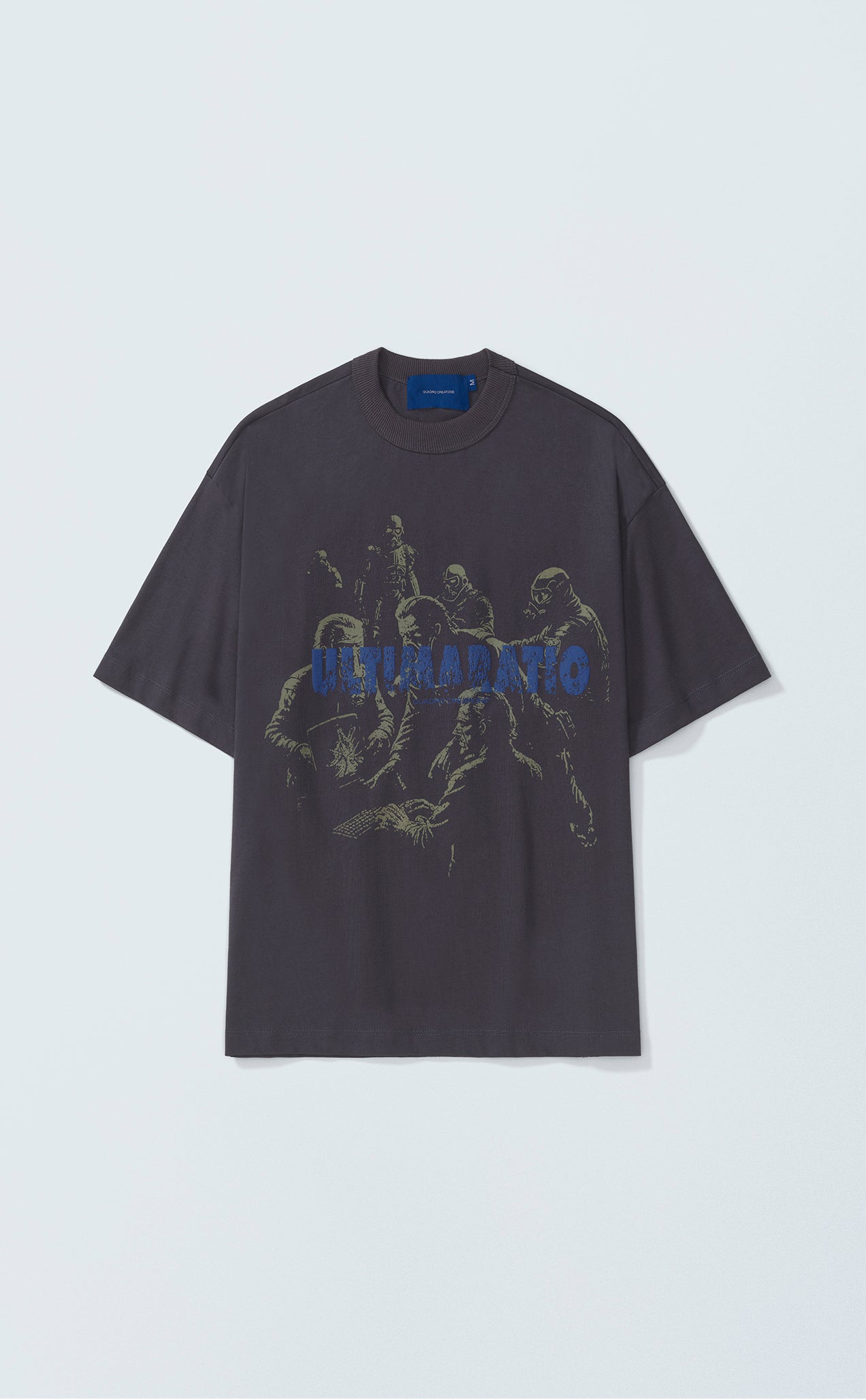 TSHIRT QC RATIO MEN BOXY DARK GREY