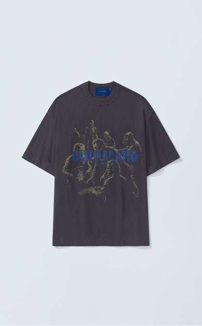 TSHIRT QC RATIO MEN BOXY DARK GREY