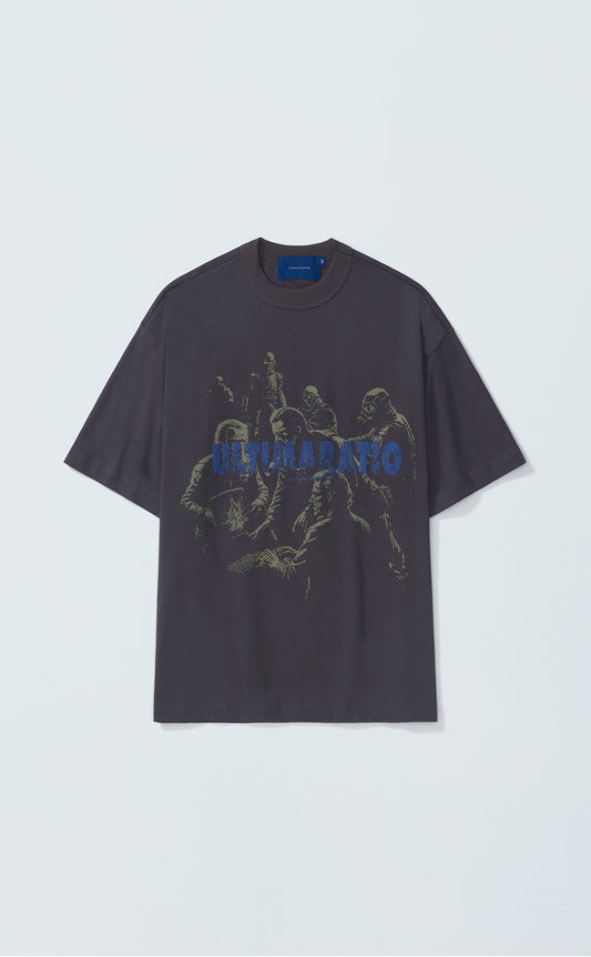 TSHIRT QC RATIO MEN BOXY DARK GREY