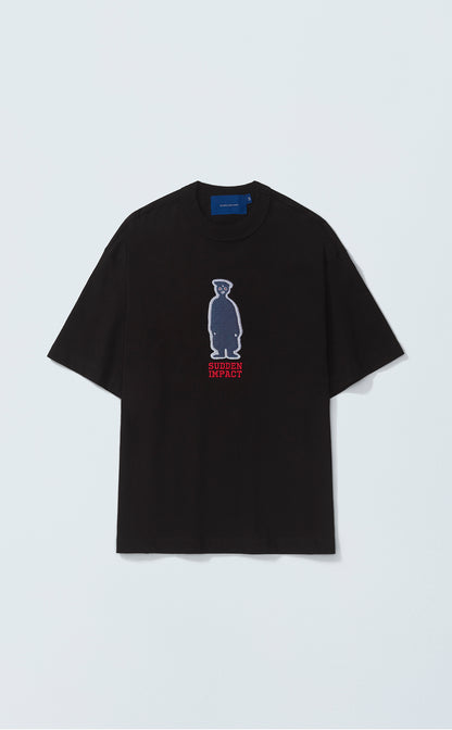 TSHIRT QC SUDDEN PATCH BOXY BLACK