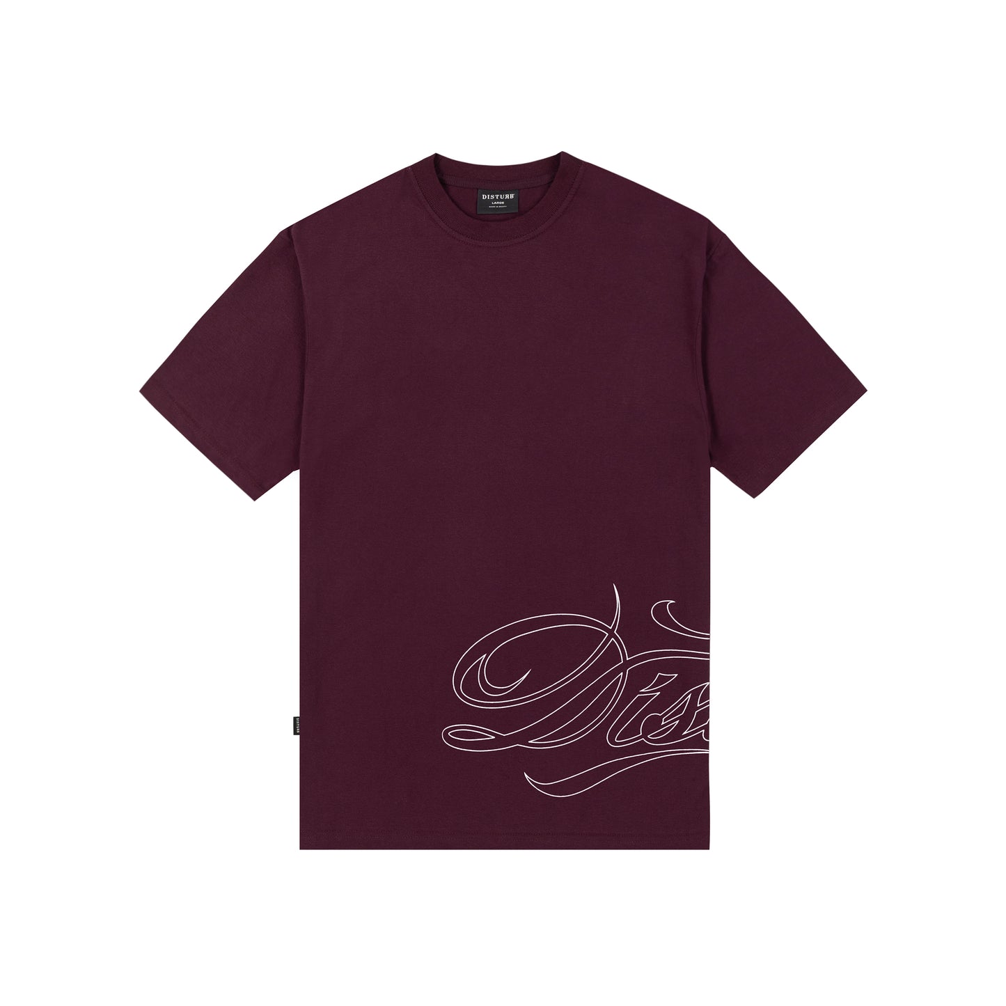Script TShirt In Burgundy