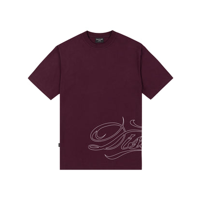 Script TShirt In Burgundy