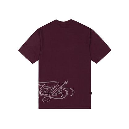 Script TShirt In Burgundy
