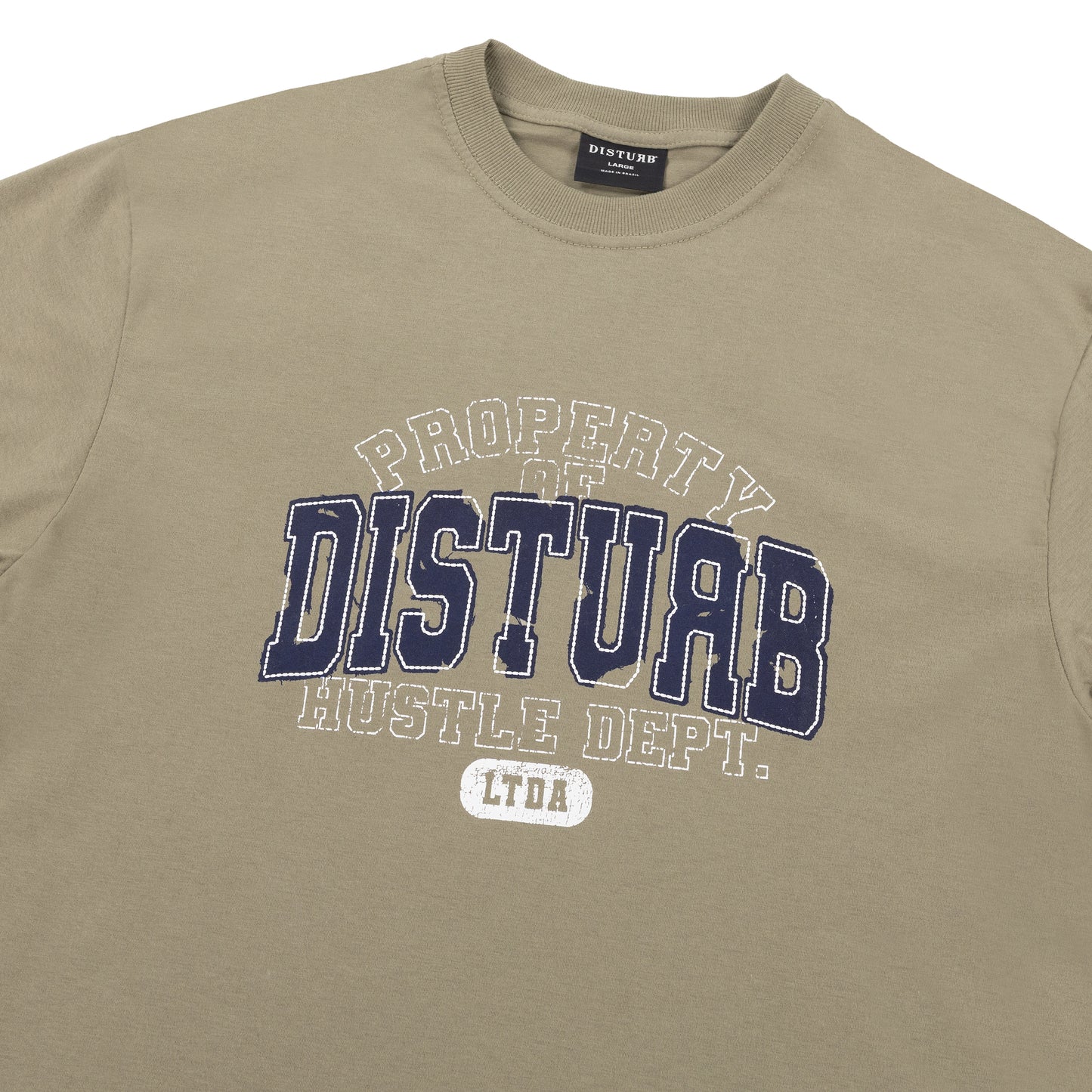 Hustle Dpt TShirt In Beige