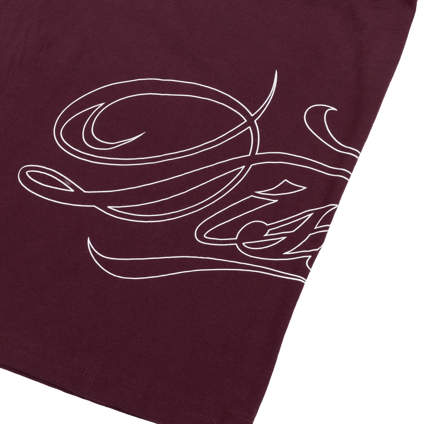 Script TShirt In Burgundy