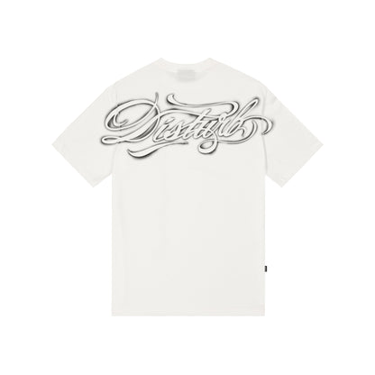Script Stencil TShirt In OffWhite