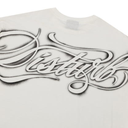 Script Stencil TShirt In OffWhite