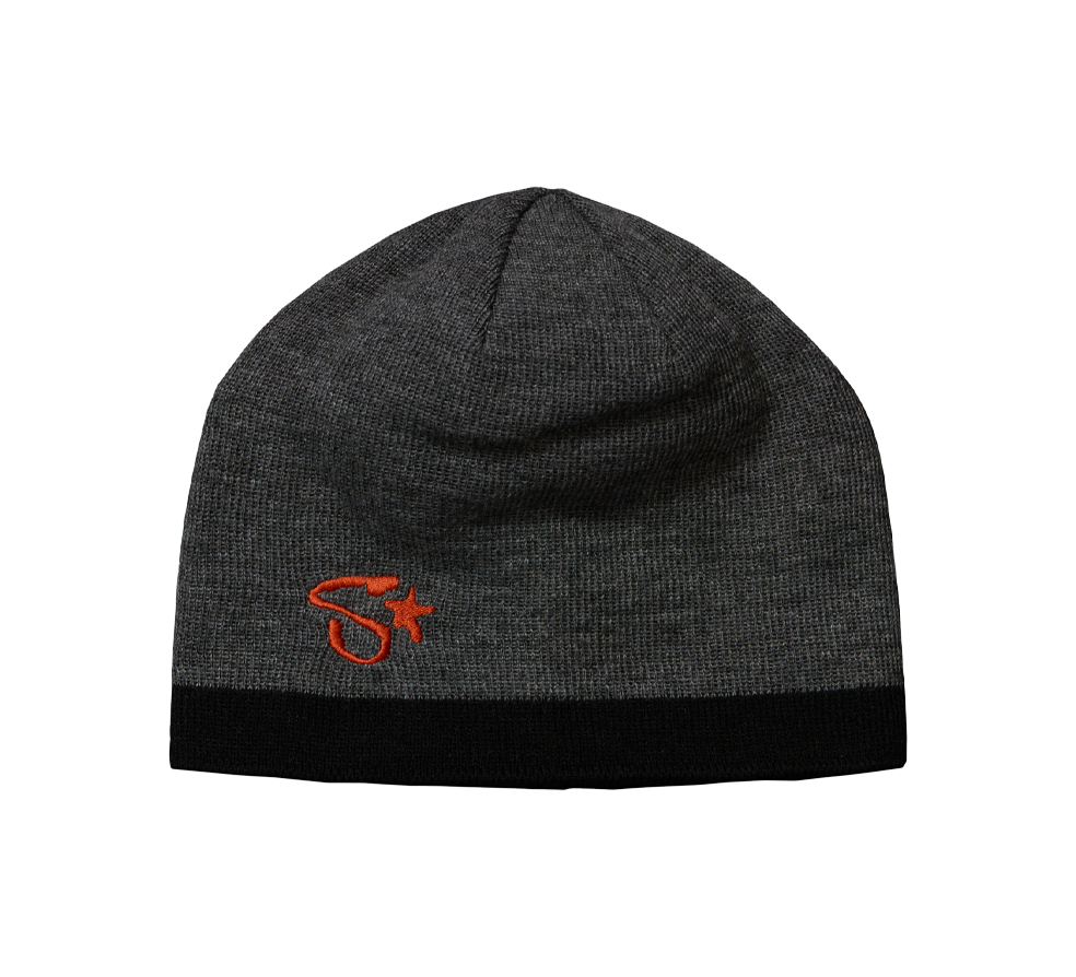 GORRO S ESTRELA (CINZA E LARANJA)