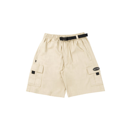 Tactical Cargo Twill Shorts In Beige