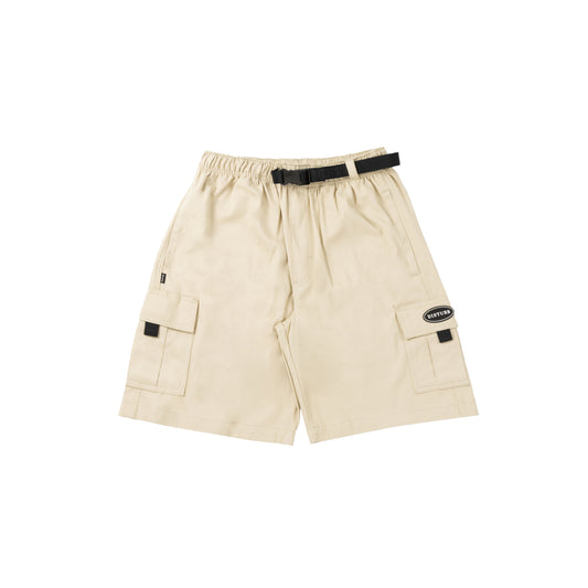 Tactical Cargo Twill Shorts In Beige