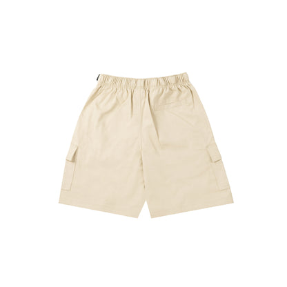 Tactical Cargo Twill Shorts In Beige