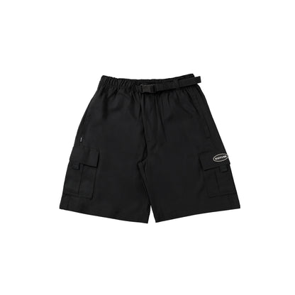 Tactical Cargo Twill Shorts In Black