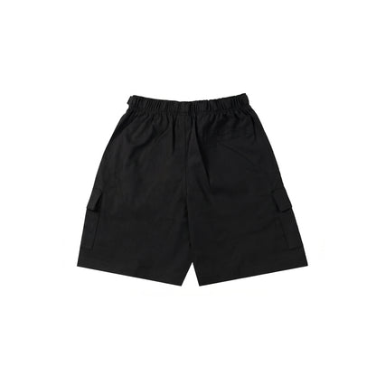 Tactical Cargo Twill Shorts In Black