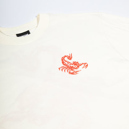 Tee Scorpion White/Red