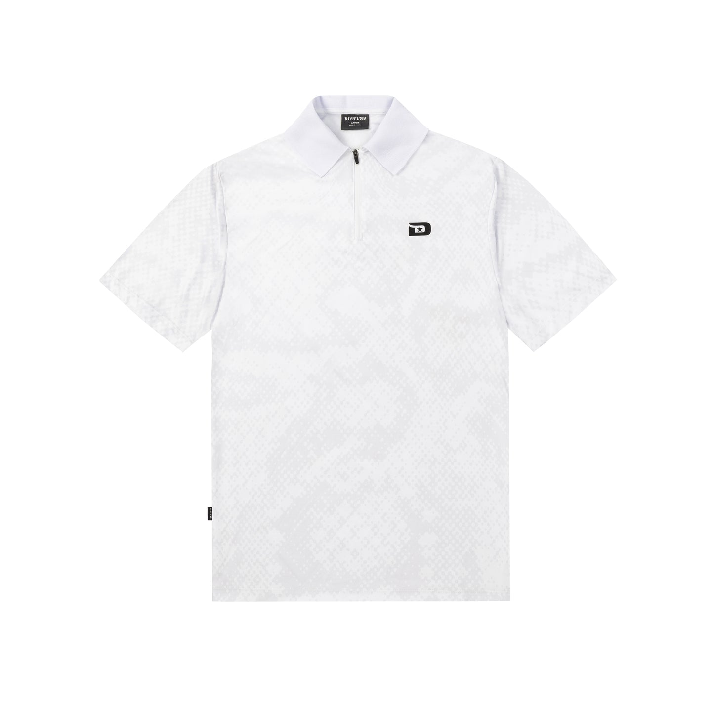 Viper Zip Polo In White