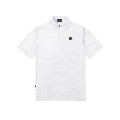 Viper Zip Polo In White