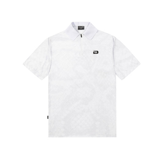 Viper Zip Polo In White