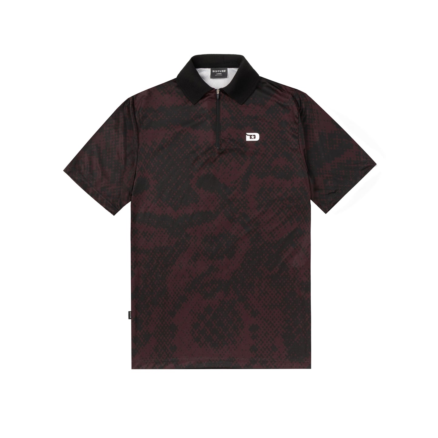 Viper Zip Polo In Black