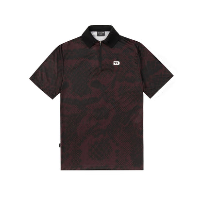 Viper Zip Polo In Black