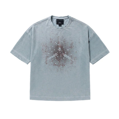 CAMISETA OVER "ANGEL" CINZA AZULADO