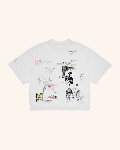 ZINE OVERBOXY HEAVY TEE - OFF WHITE