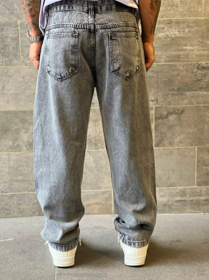 Calça Reta Cinza