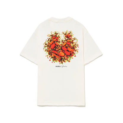 Camiseta Octogonos Floridos Off White