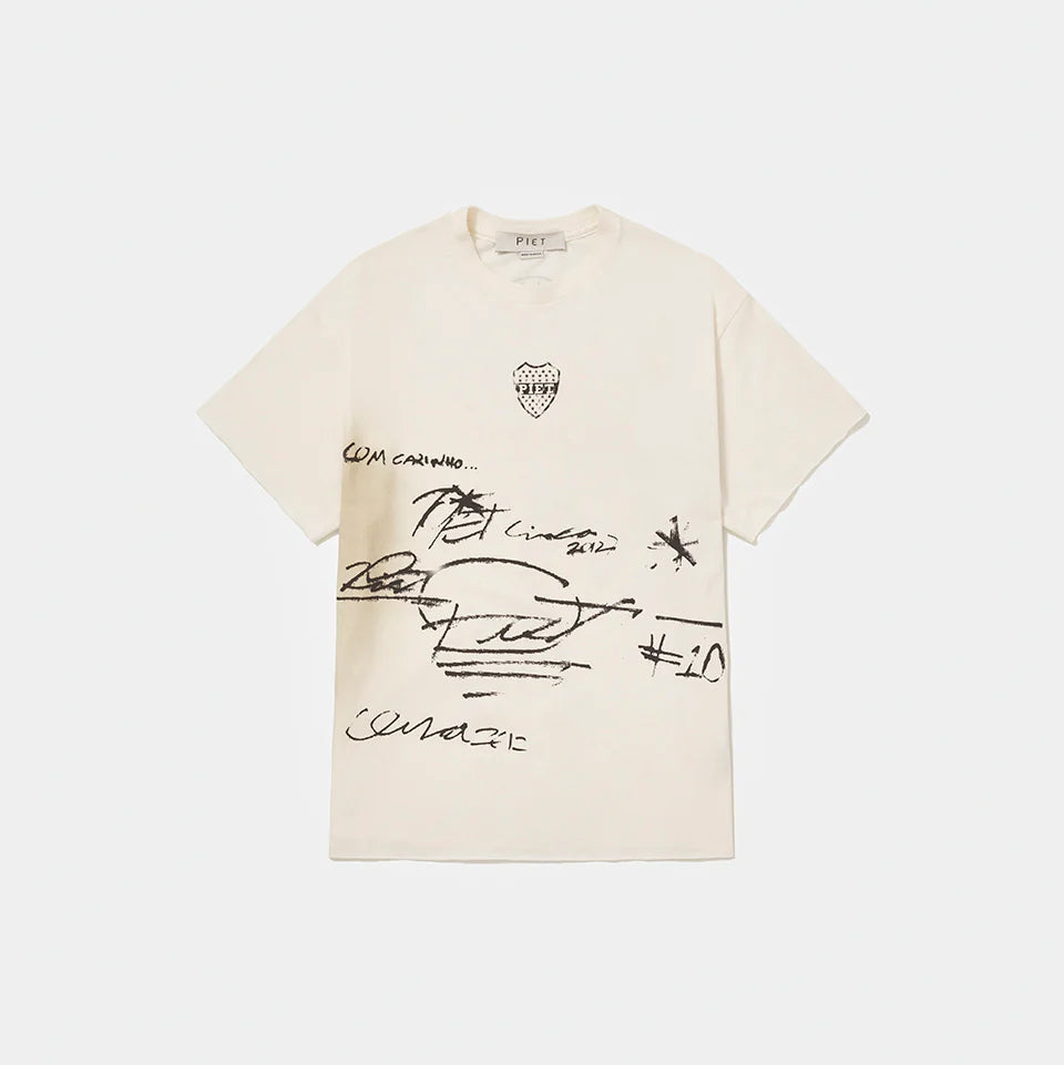 Camiseta Autograph Raw Edge - Bone White