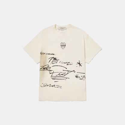 Camiseta Autograph Raw Edge - Bone White