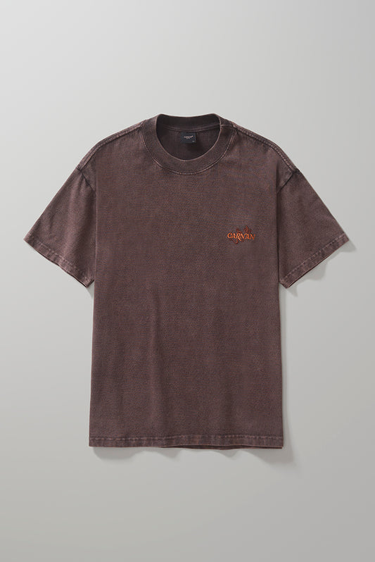 Boxy Premium Tshirt  Washed Brown