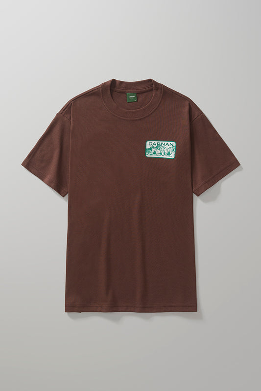 Mountain Heavy Tshirt  Brown