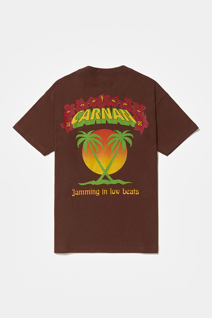 Tropical Heavy Tshirt  Brown