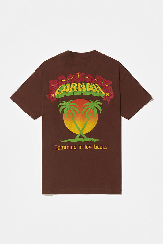 Tropical Heavy Tshirt  Brown