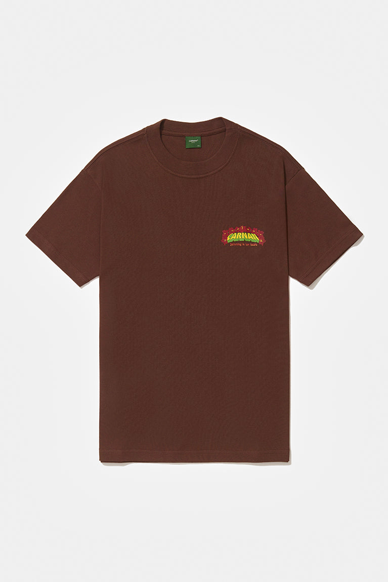 Tropical Heavy Tshirt  Brown