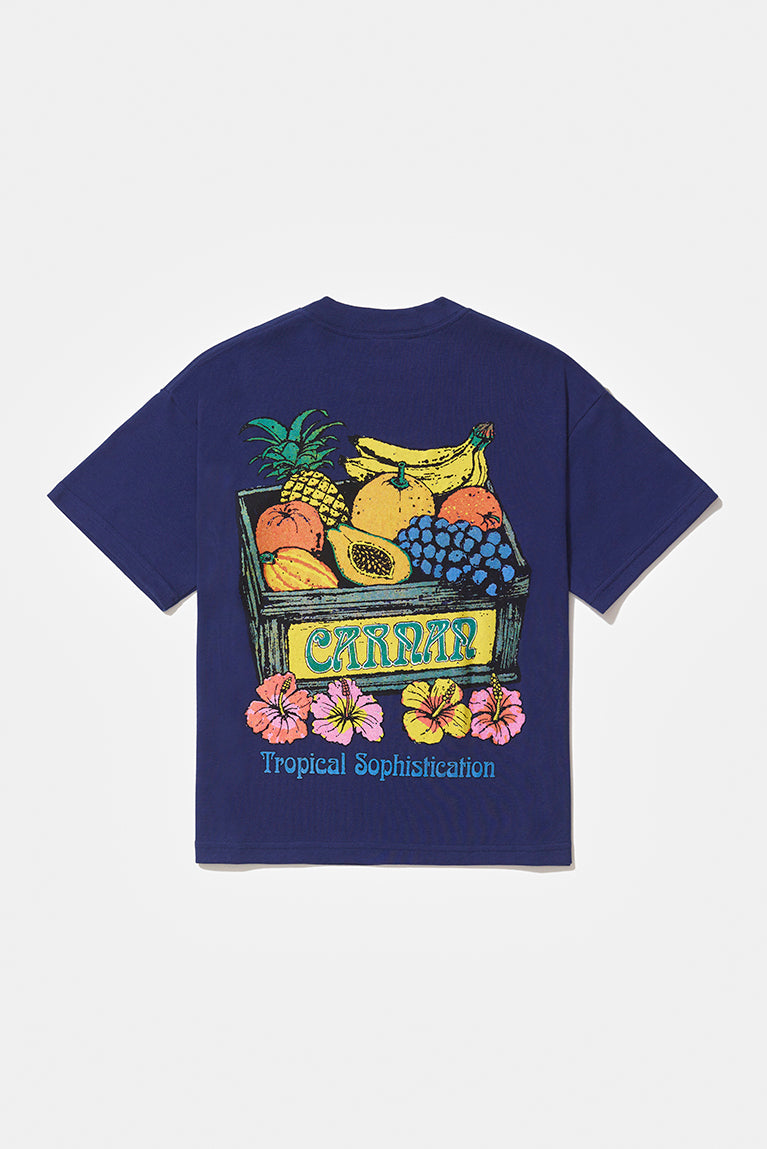 Fruit Boxy Tshirt  Navy