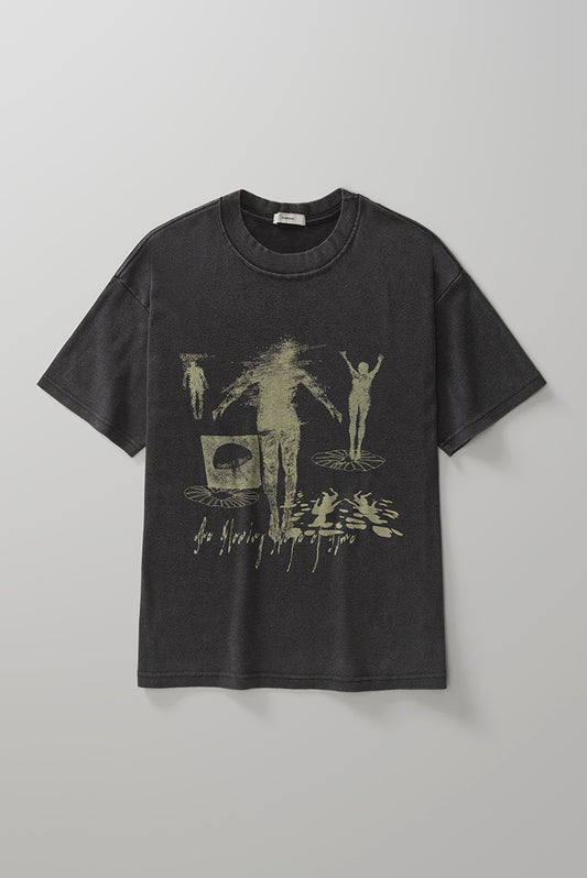 Synergy Boxy Heavy Tshirt  Stoned Black