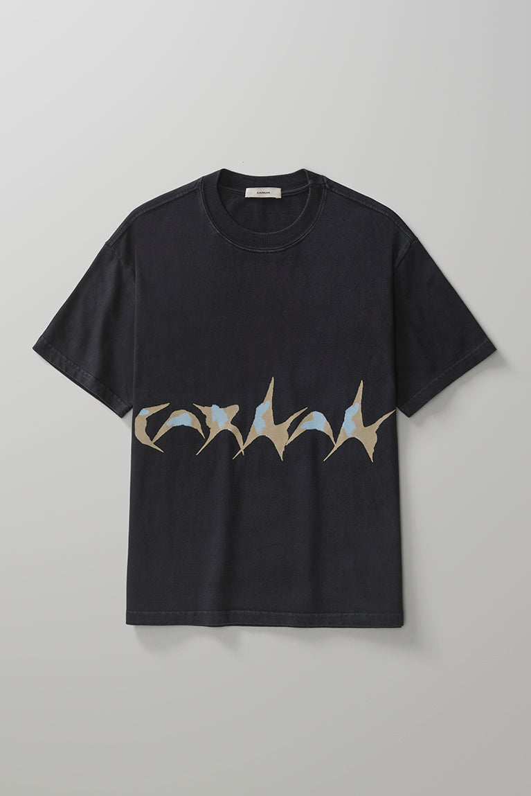 Star Boxy Tshirt  Black