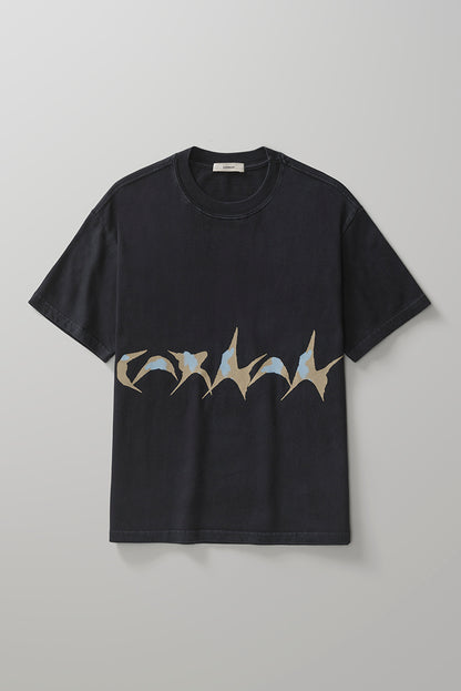 Star Boxy Tshirt  Black