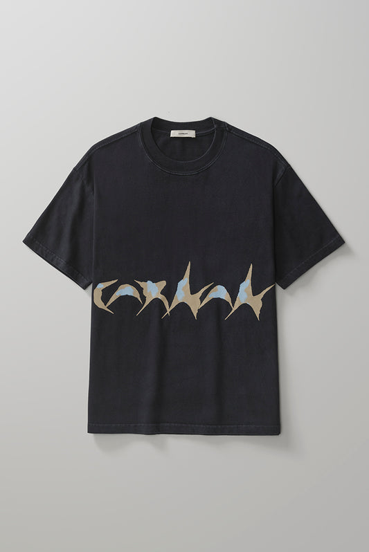 Star Boxy Tshirt  Black