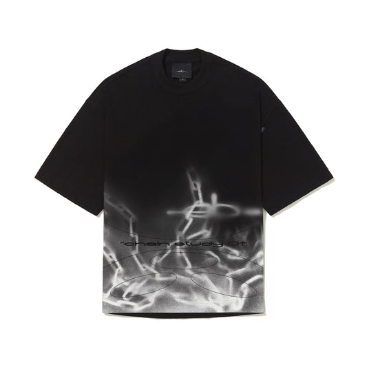 CAMISETA OVER CHAIN STUDY 1  PRETO