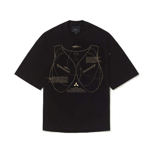 CAMISETA OVER  CROQUI 2  PRETO