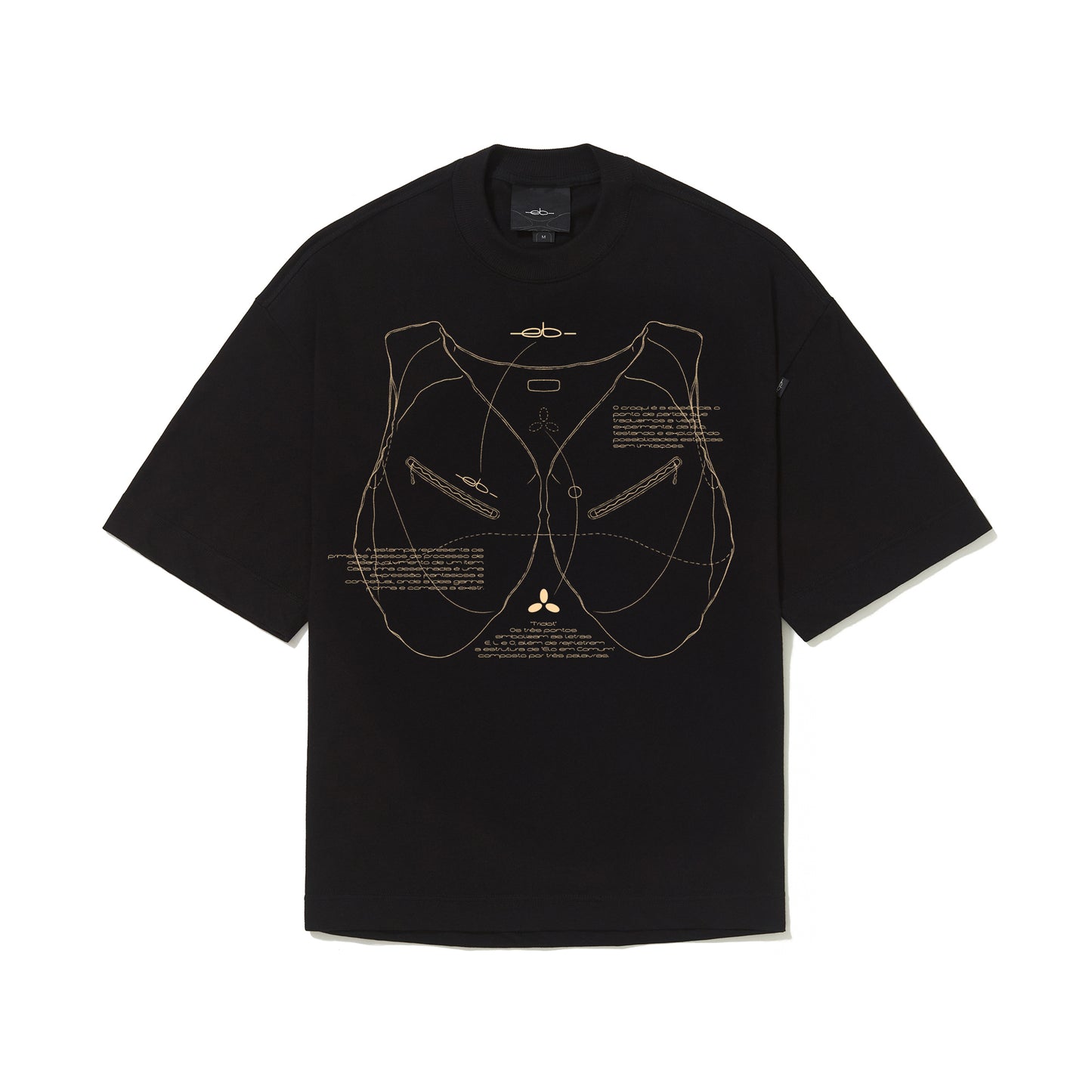 CAMISETA OVER  CROQUI 2  PRETO