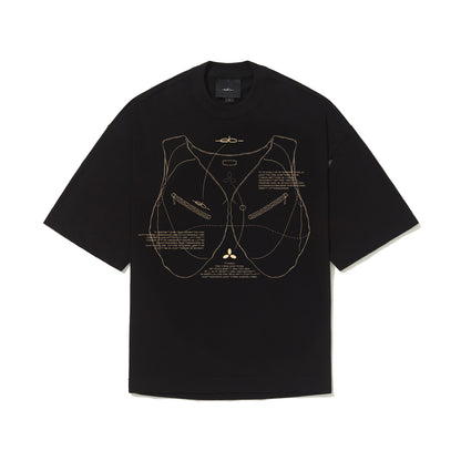 CAMISETA OVER  CROQUI 2  PRETO