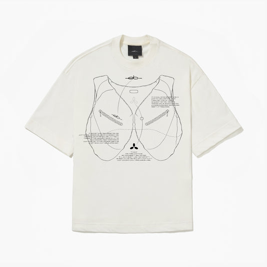 CAMISETA OVER  CROQUI 2  BRANCO OFF.