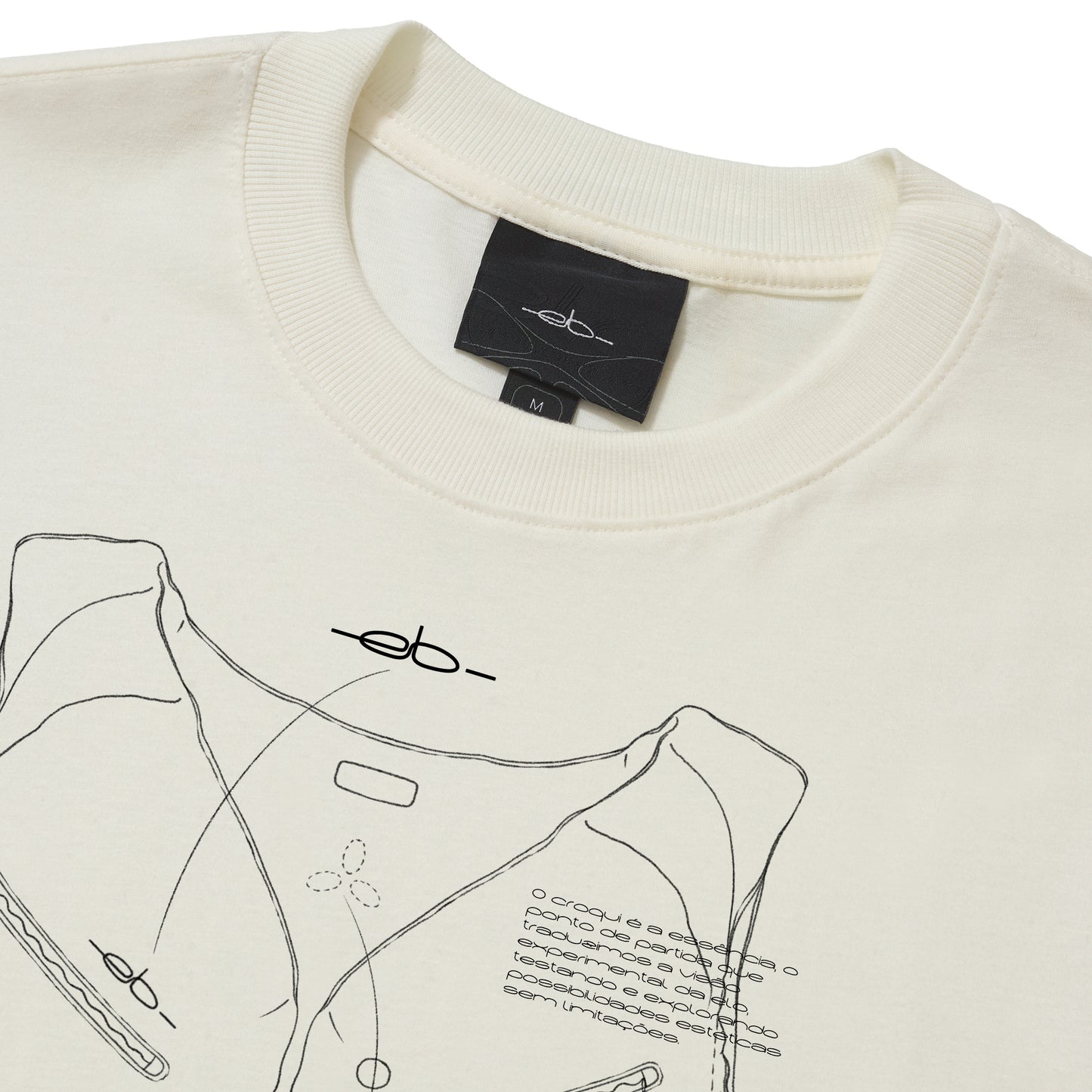 CAMISETA OVER  CROQUI 2  BRANCO OFF.