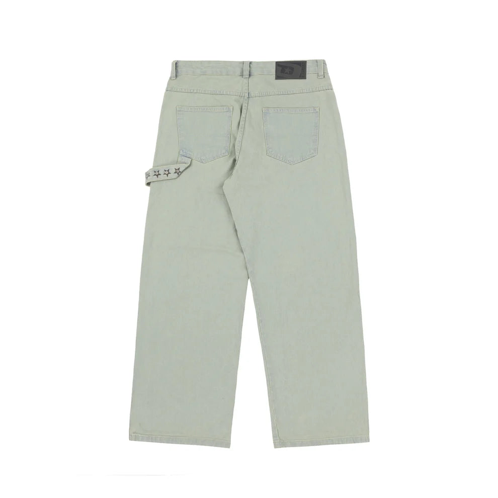 Denim Stars Pants In Light Blue