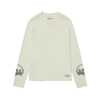 Camiseta Manga Longa Canelada Esboco Verde