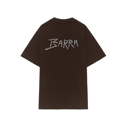 Camiseta Barra Logo Remix Marrom