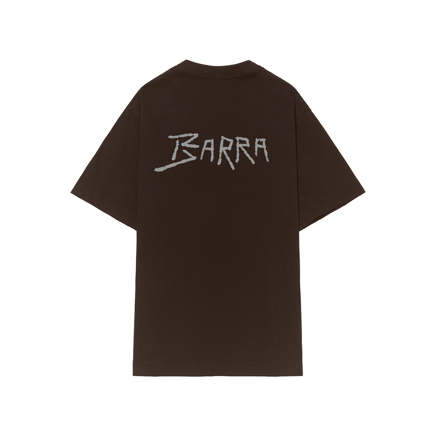 Camiseta Barra Logo Remix Marrom