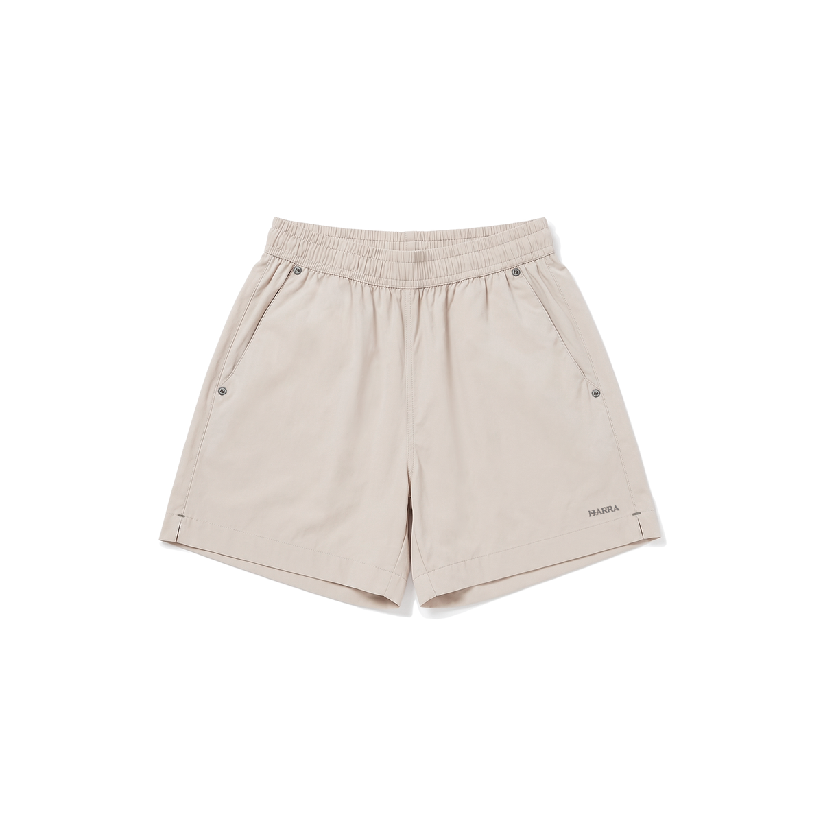 Short Leve Barra Logo Bege